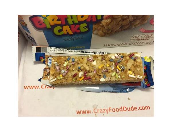 Chewy granola bars birthday cake food facts