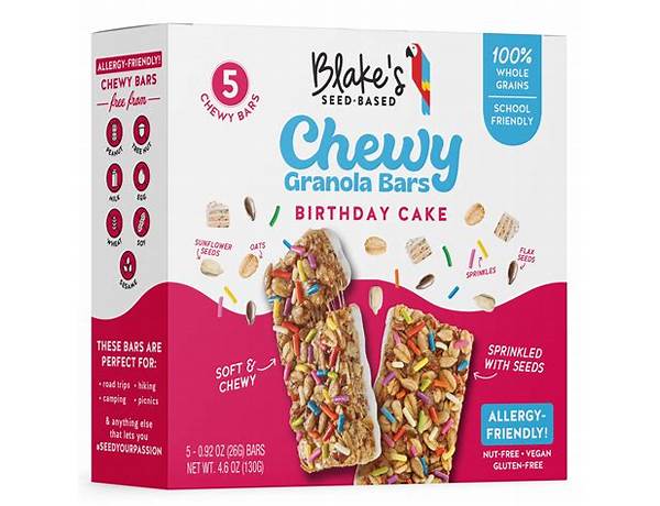 Chewy granola bars birthday cake ingredients