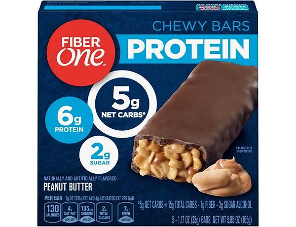 Chewy protein bars peanut butter & semisweet chocolate chip food facts