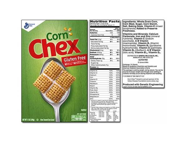 Chex cereal gluten free corn food facts