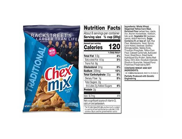 Chex mix food facts