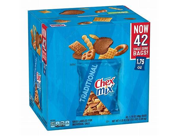 Chex mix traditional snack mix food facts