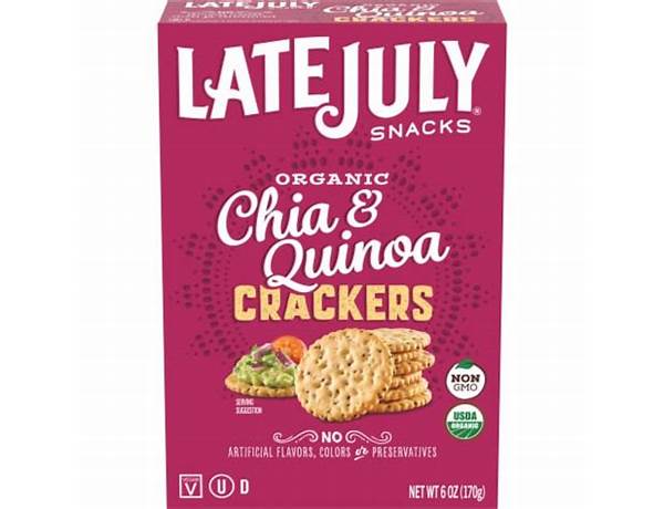 Chia and quinoa crackers food facts