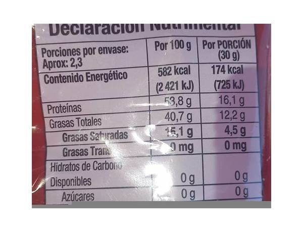 Chicharrones de cerdo nutrition facts