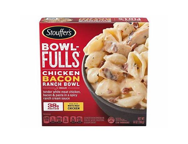 Chicken bacon ranch pasta bowl food facts