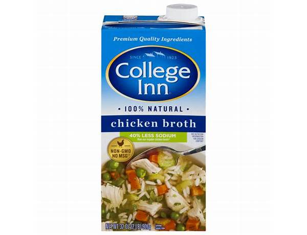 Chicken broth 40% less sodium food facts