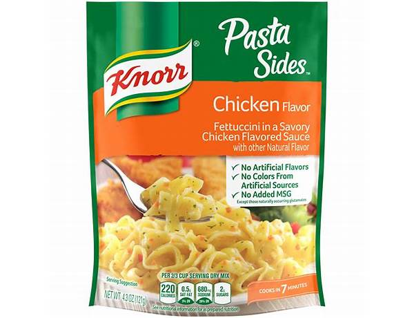 Chicken flavored pasta & sauce food facts