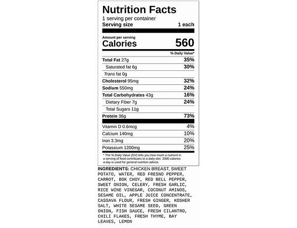 Chicken lo mein nutrition facts