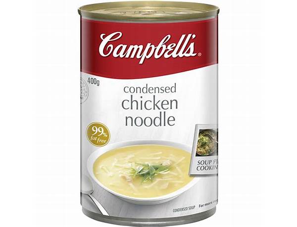 Chicken noodle condensed soup food facts