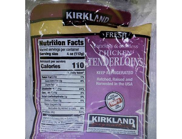 Chicken tenderloin nutrition facts