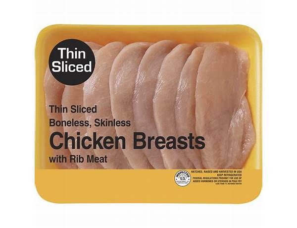 Chicken thin sliced breasts food facts