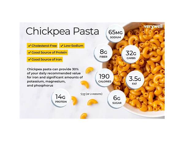 Chickpea penne pasta food facts