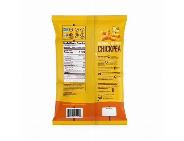 Chickpea puffs nacho vibes flavor food facts