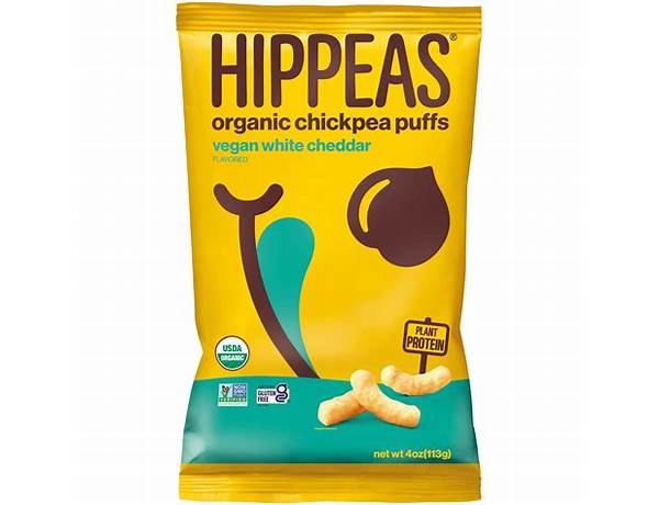 Chickpea puffs vegan white cheddar food facts