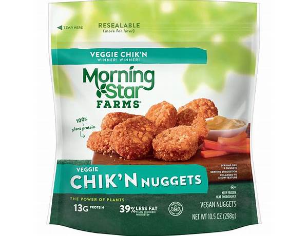 Chik 'n nuggets meatless & soy-free food facts