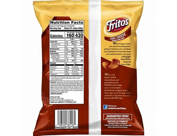 Chili cheese fritos food facts