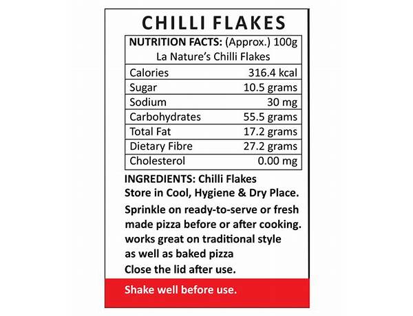 Chili flakes nutrition facts