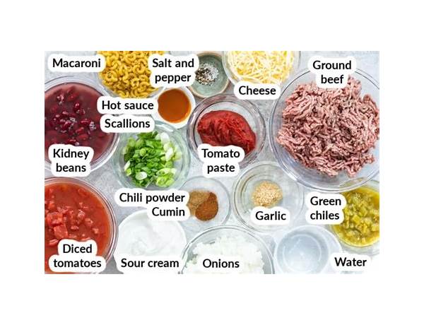 Chili mac bowl ingredients