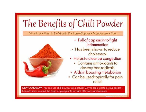 Chili powder food facts