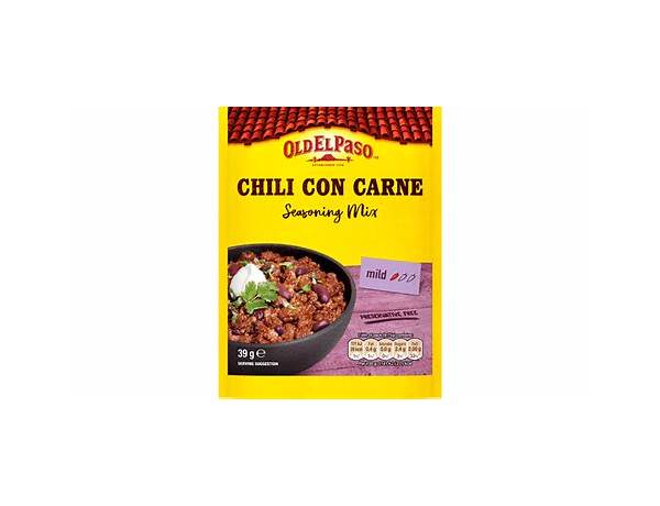 Chilli con carne seasoning mix food facts