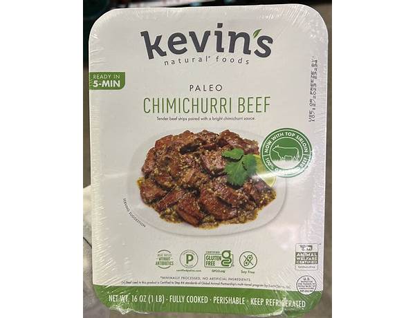 Chimichurri beef food facts