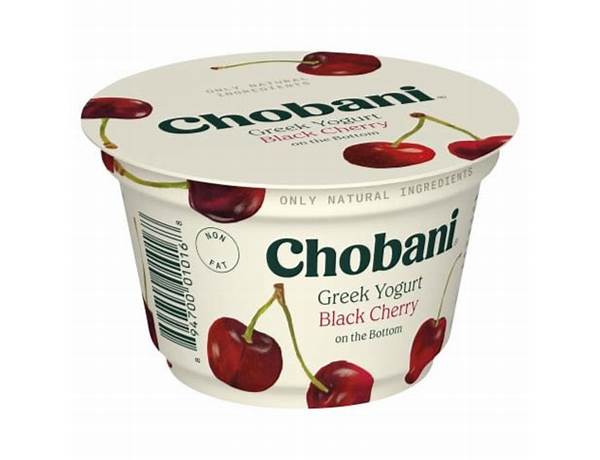 Chobani nonfat greek cherry yogurt food facts