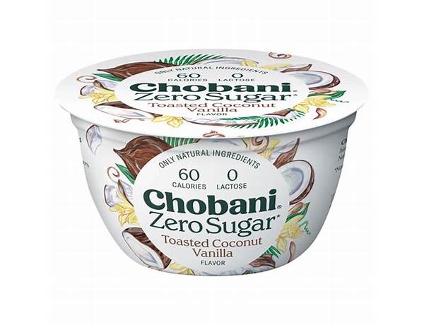 Chobani zero sugar greek yogurt (toasted coconut vanilla) food facts