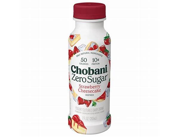 Chobani zero sugar strawberry cheesecake shake food facts