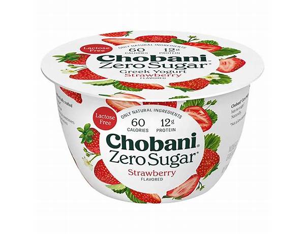 Chobani zero sugar strawberry food facts