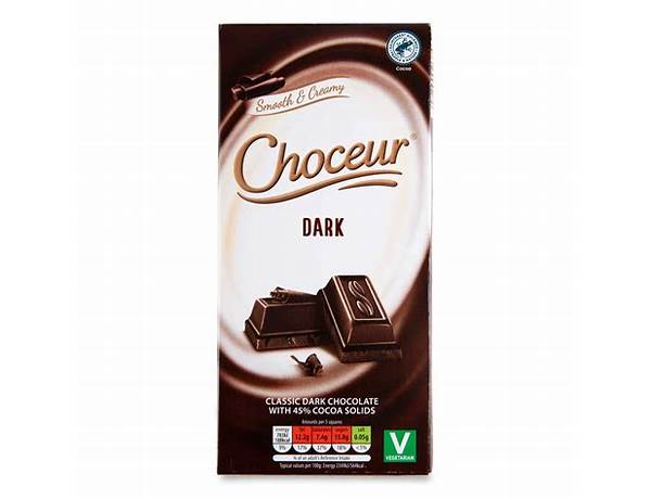 Choceur dark chocolate food facts