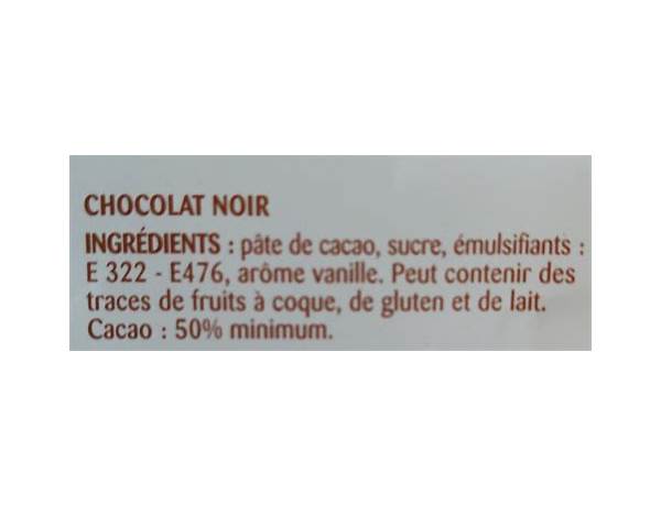 Chocolat noir ingredients