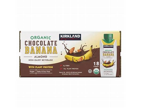 Chocolate banana flavour almond beverage food facts