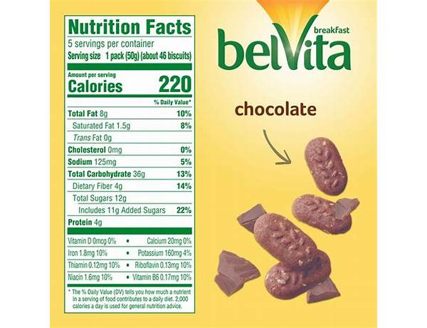 Chocolate breakfast biscuits food facts