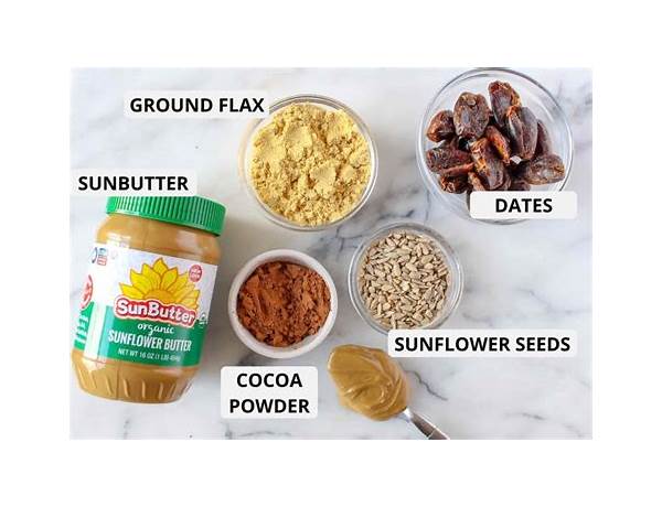 Chocolate brownie energy bars ingredients