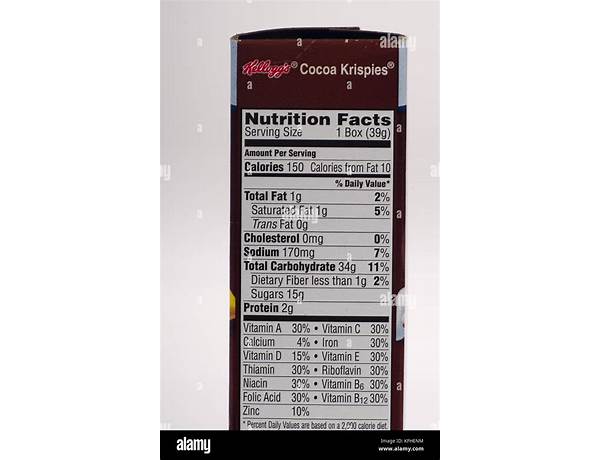Chocolate cereal nutrition facts
