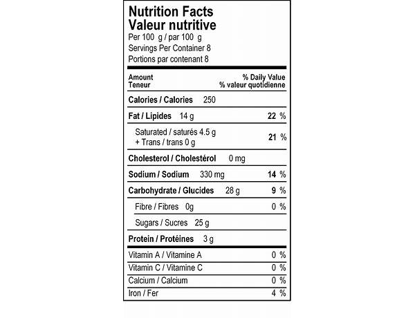 Chocolate cheezecake, chocolate nutrition facts