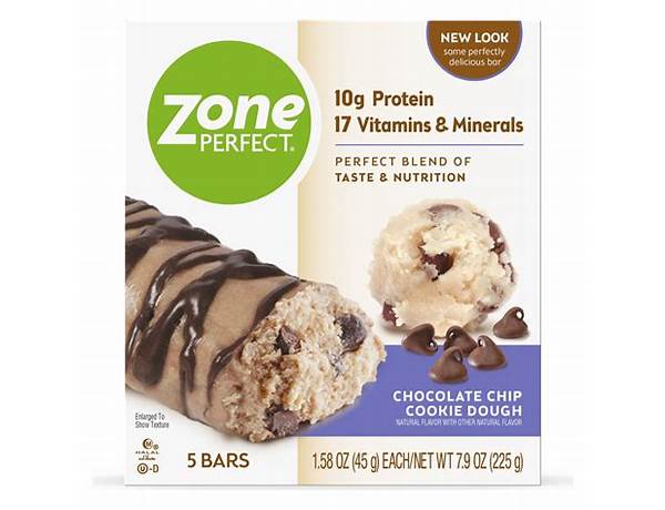 Chocolate chip cookie dough protein bar food facts