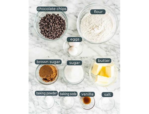 Chocolate chip cookies ingredients