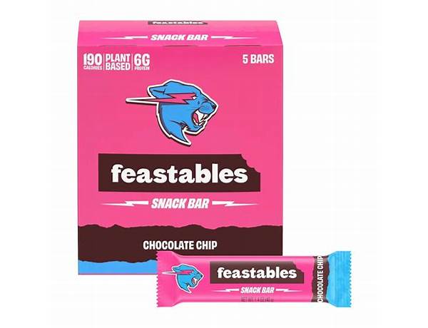 Chocolate chip feastables snack bar food facts