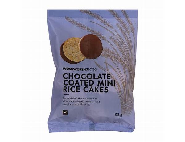 Chocolate coated rice cake minis food facts