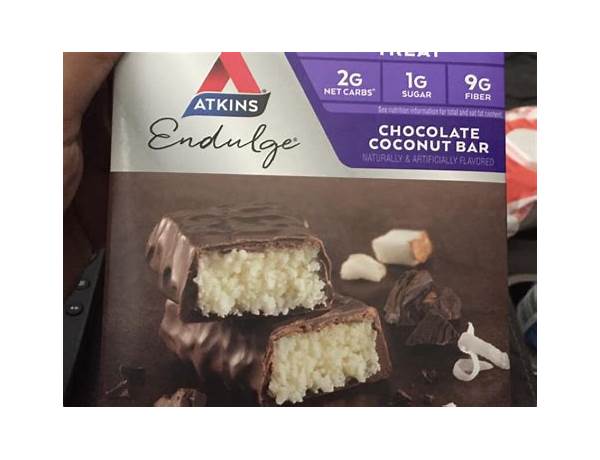 Chocolate coconut bar food facts