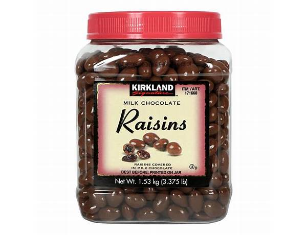 Chocolate covered raisins food facts