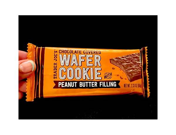 Chocolate covered wafer cookie with peanut butter filling food facts