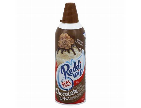 Chocolate flavored whipped dairy topping food facts