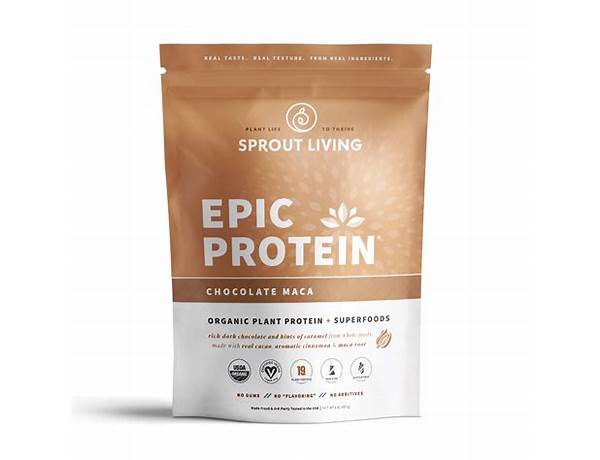 Chocolate maca epic protein food facts