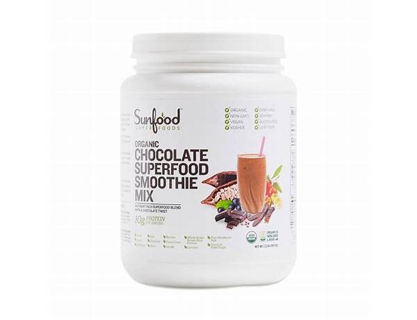 Chocolate superfood smoothie mix food facts