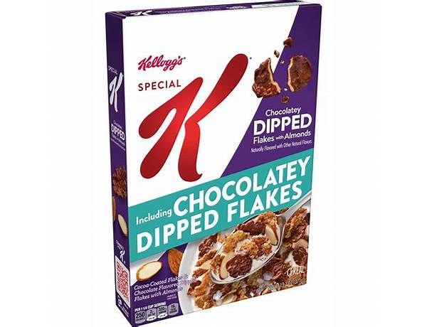 Chocolatey dipped flakes with almonds food facts