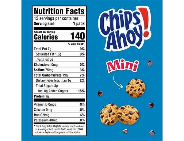 Chocolte chip cookie food facts