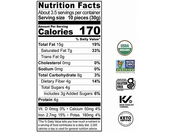 Chocxo nutrition facts