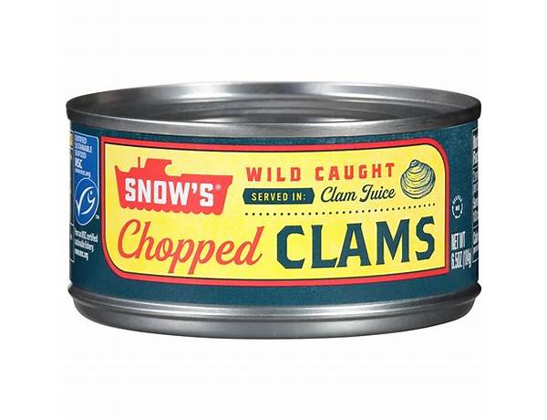 Chopped clams in clam juice food facts